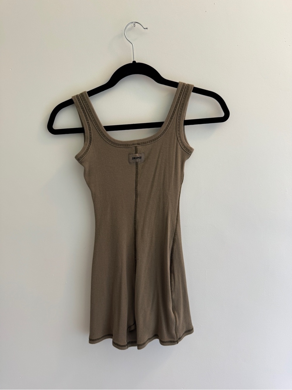SKIMS khaki Cotton Rib romper - Picture 4 of 4